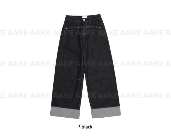 ROLL-UP WIDE DENIM