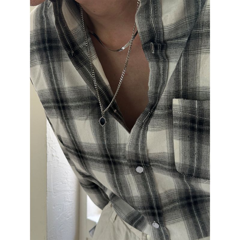 [HANDMADE] Black buckle chain necklace