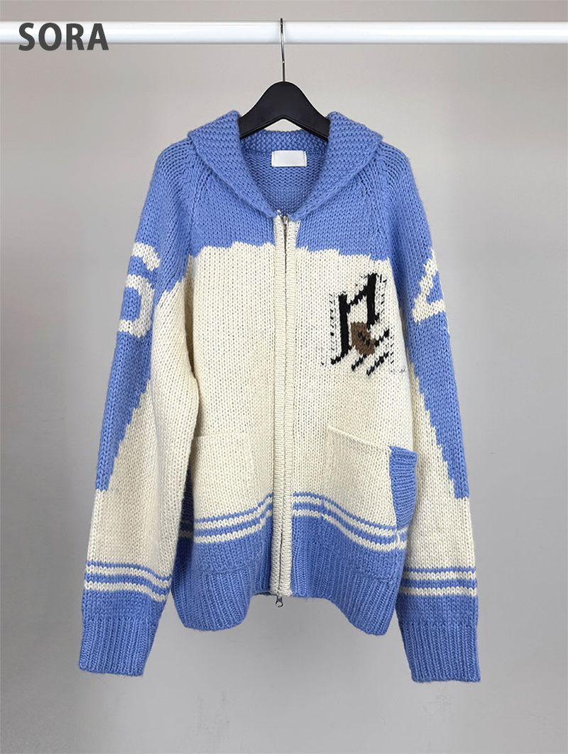 SCOTTISH COWICHAN KNIT ZIP-UP (3C)