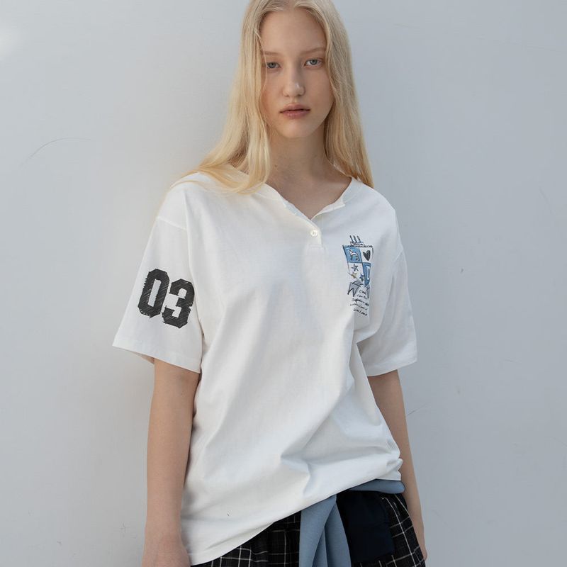DIMANCHE（ディマンシュ）の「VARSITY OVERSIZE T-SHIRT（Tops）」