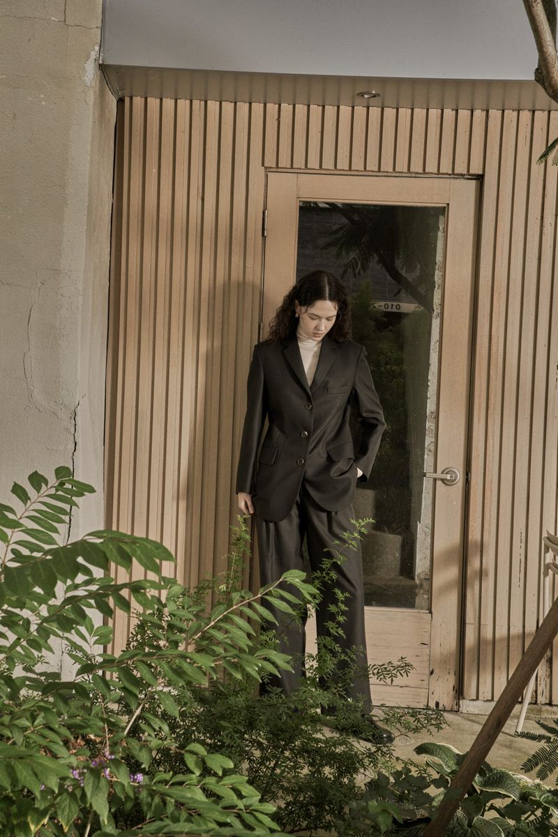 WOOL TWILL SETUP JACKET_DEEP KAHKI