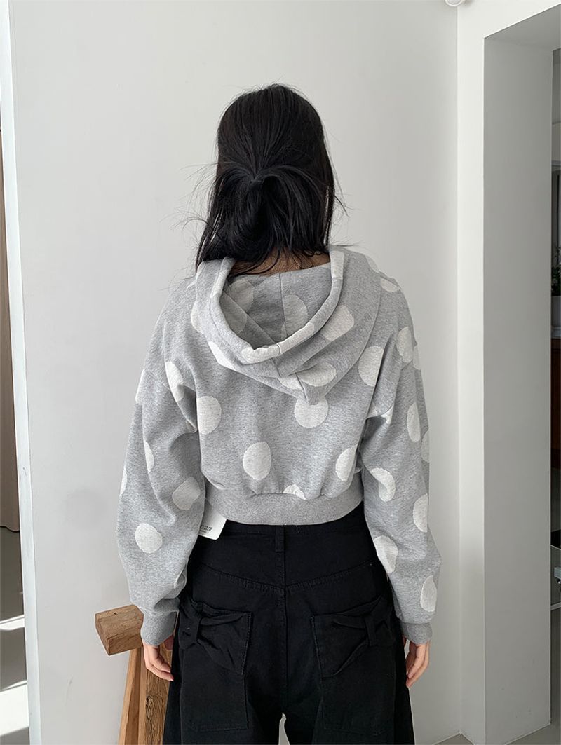 DOT HOOD ZIP-UP (2C)
