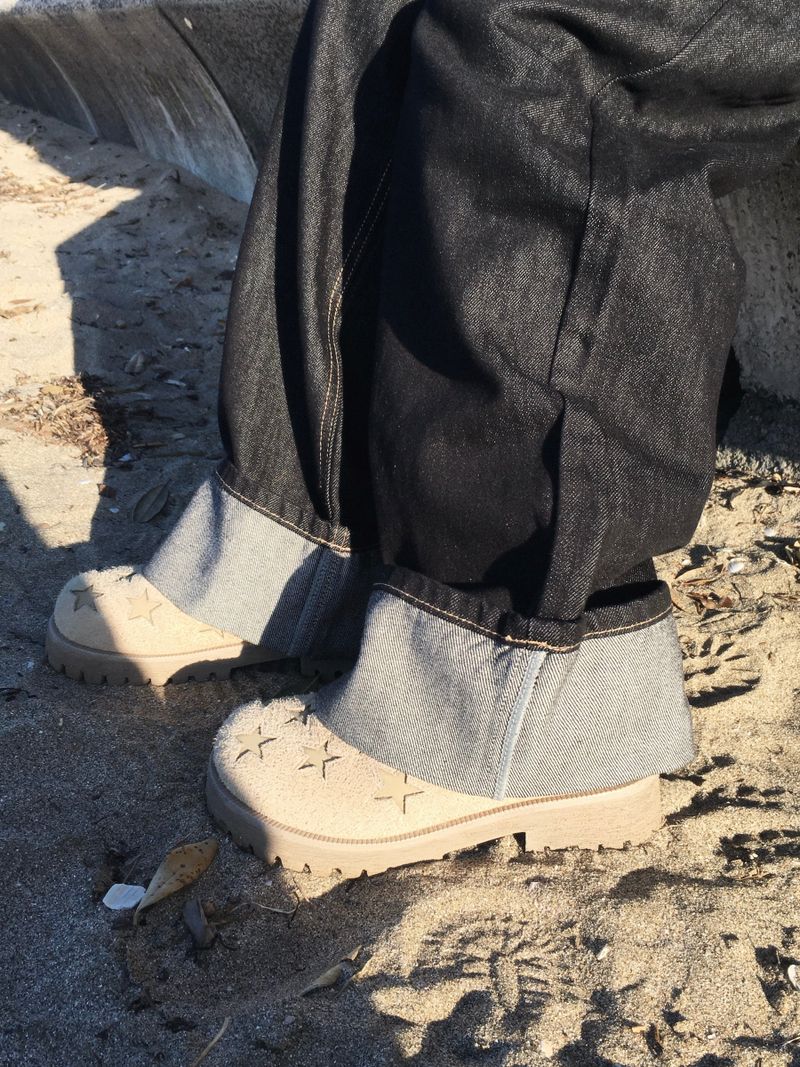 Bridge Roll-Up Raw Wide Pants (2c)