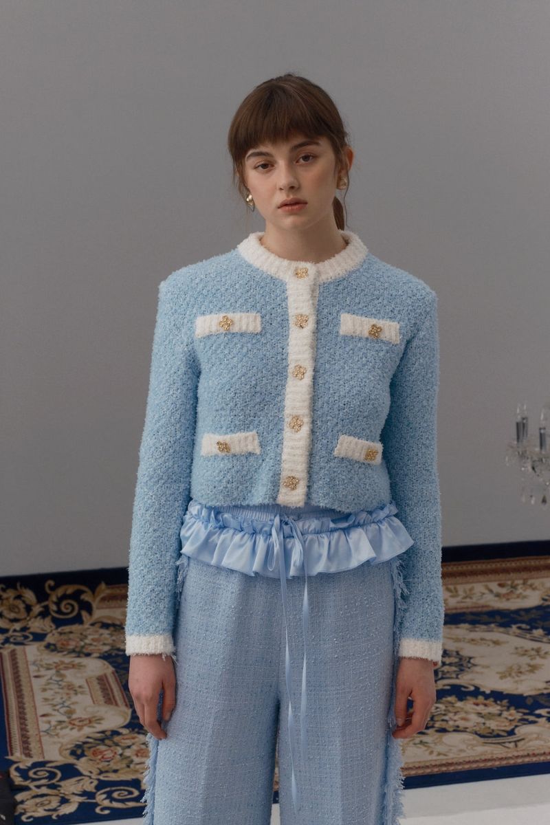 Tweed knit jacket