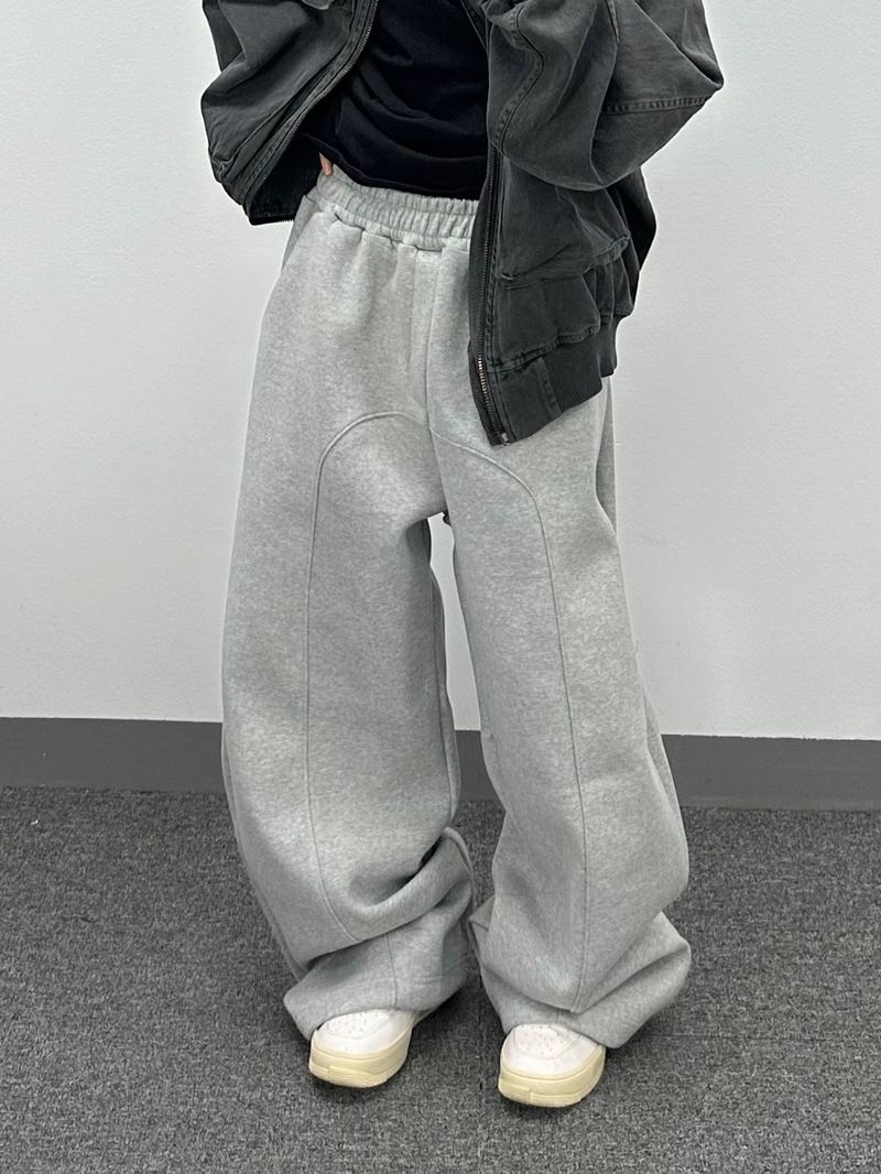 hip-hop curved cut pants