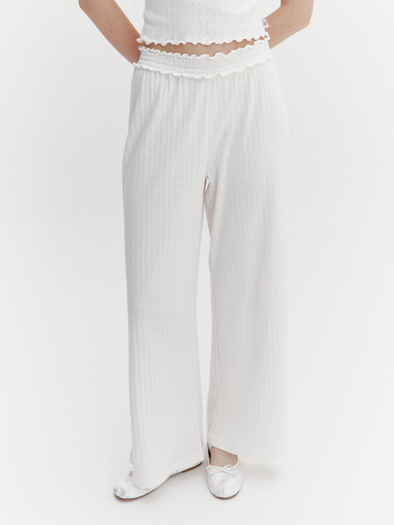 MOILLY(モイリー)の「Wave Frill Pants Ivory(Pants)」