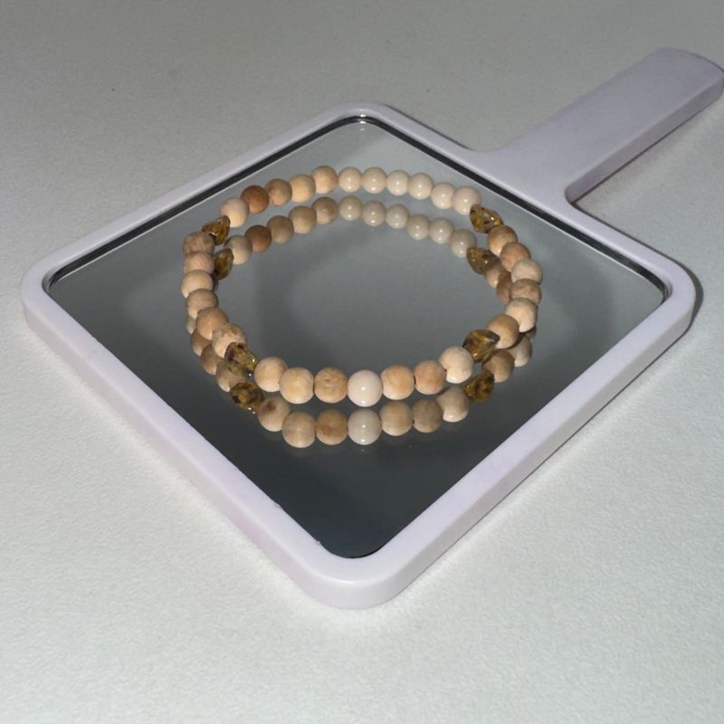 warm woodball bracelet (brown)