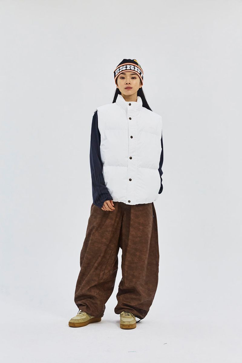 BSRABBIT（ビエスラビット）の「LOGO DOWN PADDING VEST WHITE（Jackets/Outerwear）」
