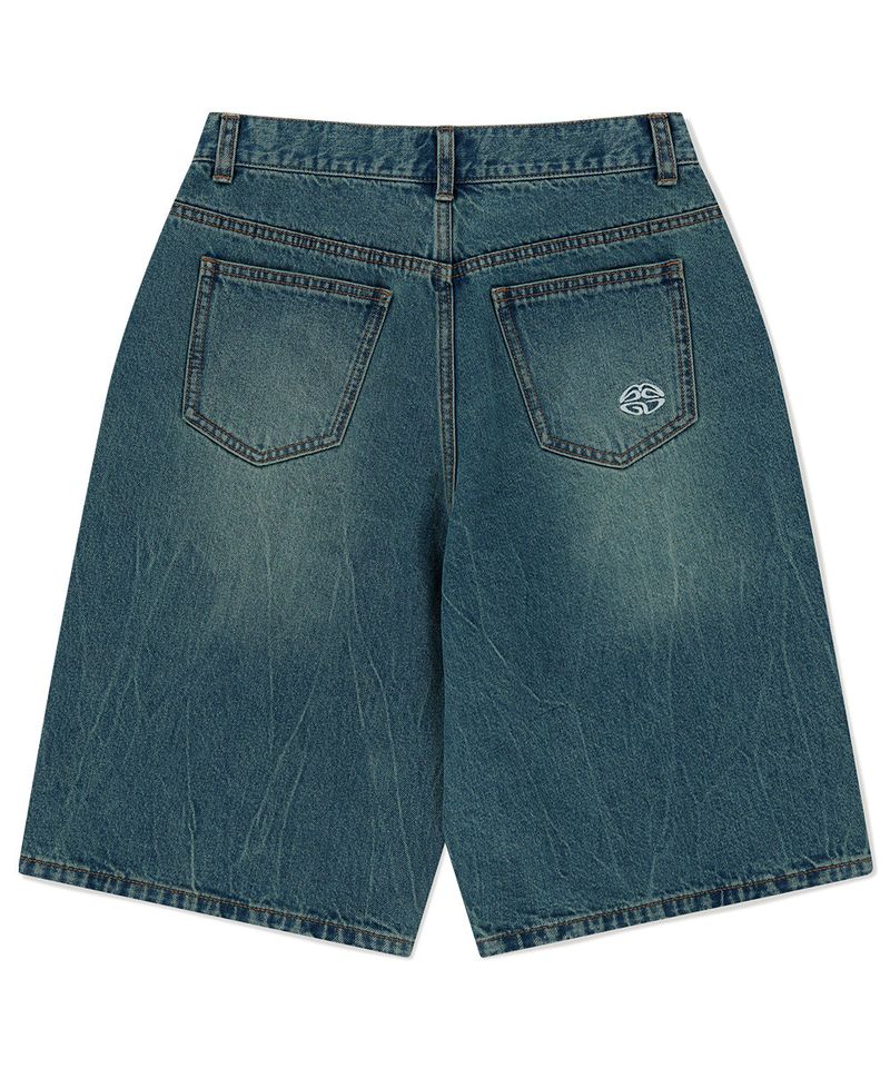 MUD WASHING DENIM SHORT