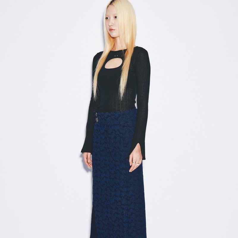  Cut Out Sleeve Top Black