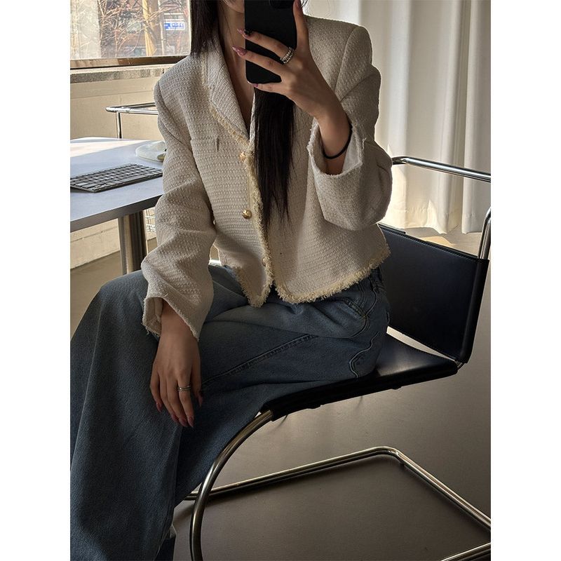 [S/S] Tail cutting tweed jacket(2color)