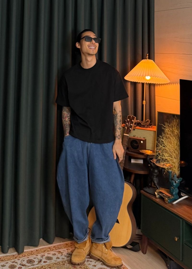 Denim Balloon Baggy Pants 2COLOR