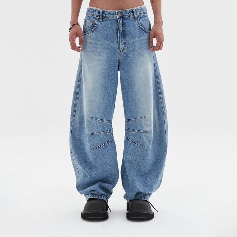 DNSR（ディーエヌエスアール）の「multi dart balloon denim pants blue（Pants）」