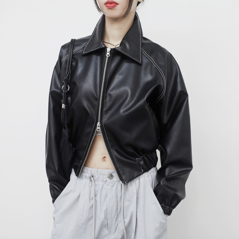 NONCODE（ノンコード）の「Roya Stitch Leather Jacket（Jackets/Outerwear）」