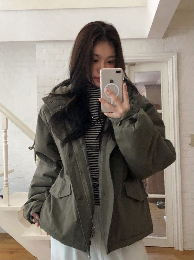Toast Hood Over Wellon Padded Jumper (2color)