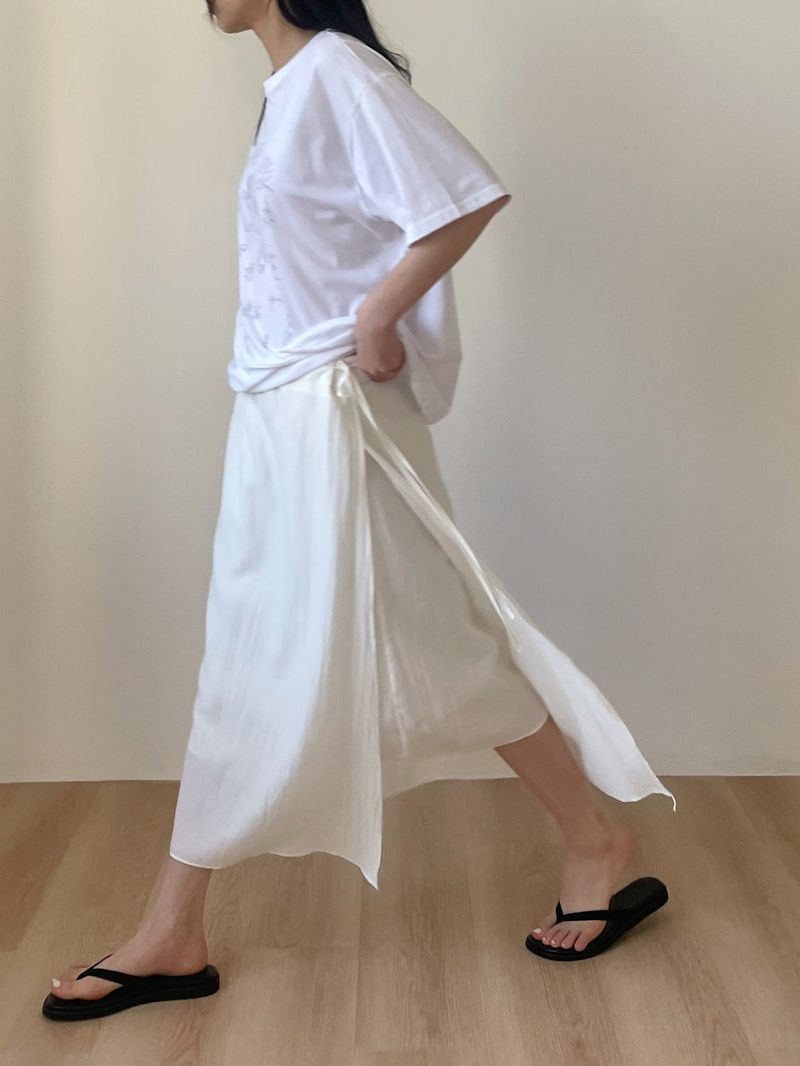 Radi Chiffon Layered Wrap Skirt