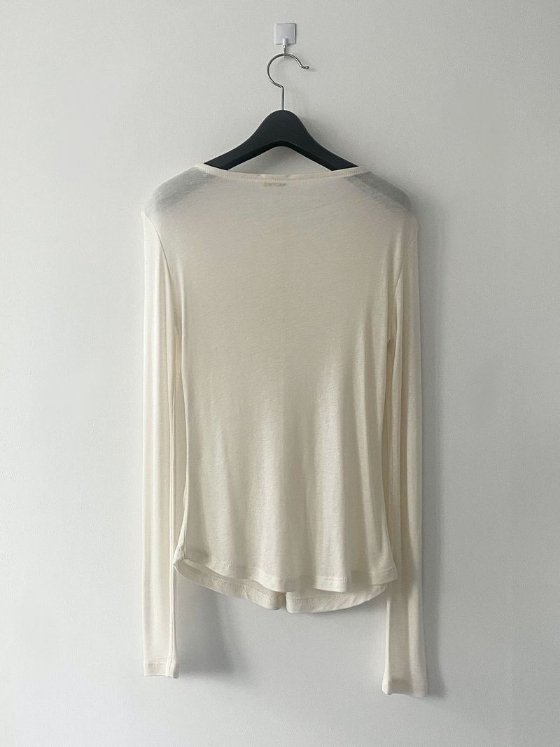 Fake button sleeve T
