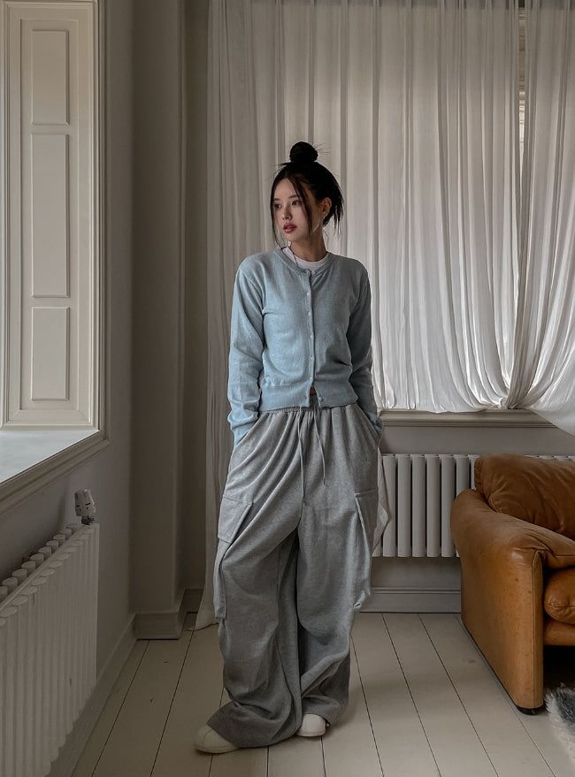 Hack Wide Big Pocket Sweat Cargo Pants