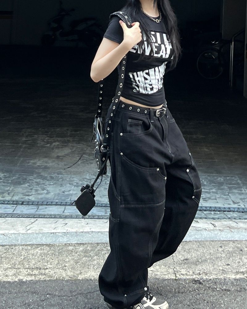 Bakugo Double Ni Carpenter Stitch Denim Pants