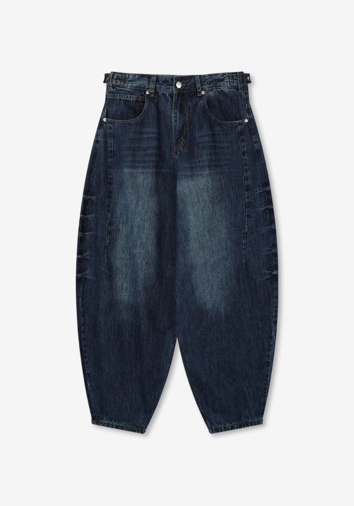 BD Side Button Balloon Denim Pants
