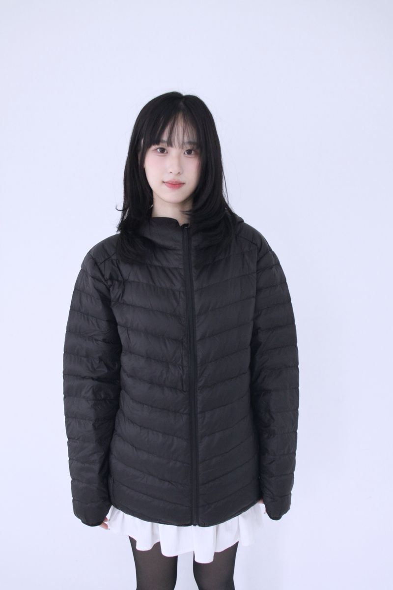 Duck-Down Light Hooded Slim Lightweight Padded (2colors)