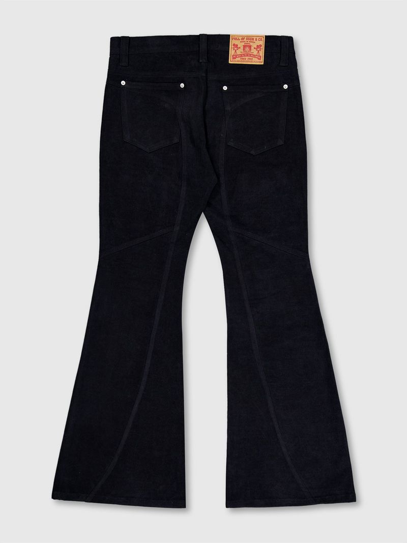 Curved Cargo Flare Pants (Black)