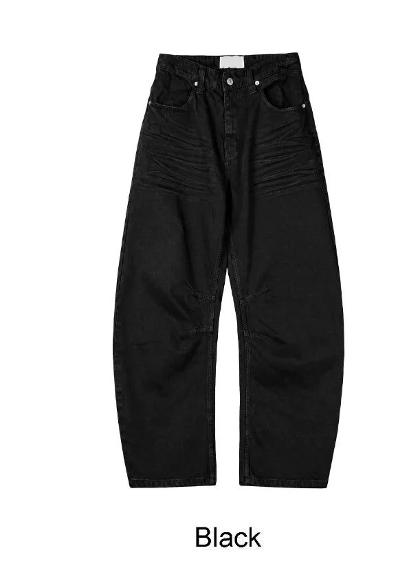 Topel Wrinkle Curved Denim Pants