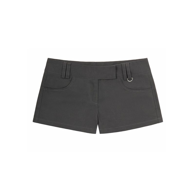 LOW-RISE SHORT PANTS (CHARCOAL)