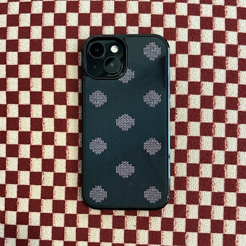 DOT GLASS BUMPER CASE_ BLACK & GRAY