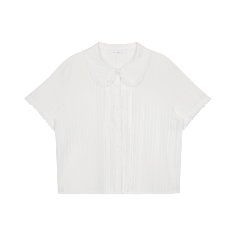 SWEETIE COLLAR HALF BLOUSE