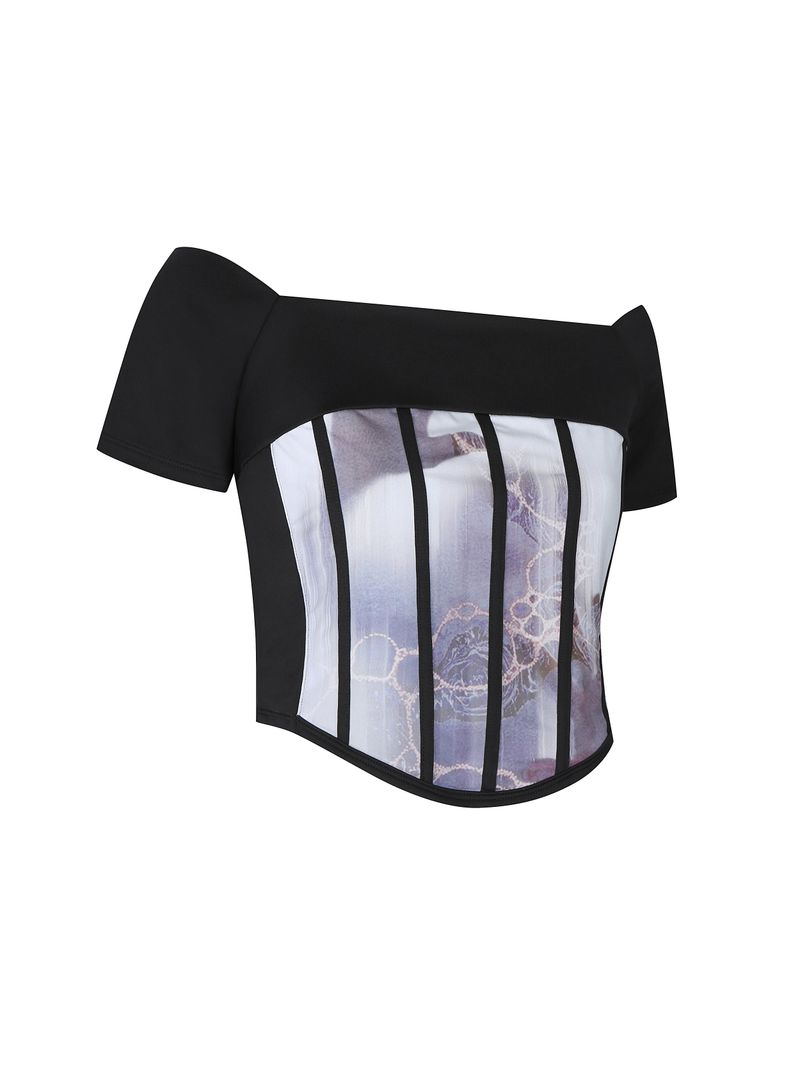 Take It Out Corset Off-Shoulder BLACK
