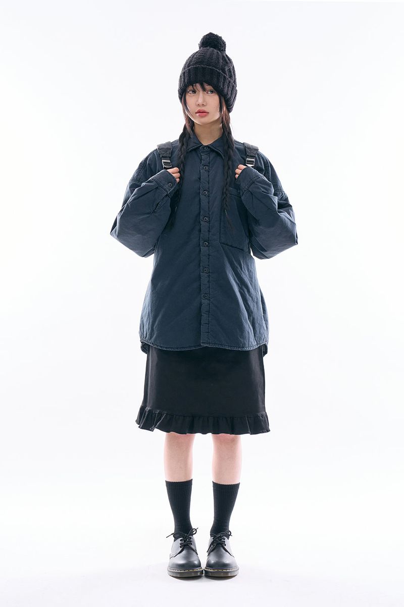 Eric fade washed padded shirt
