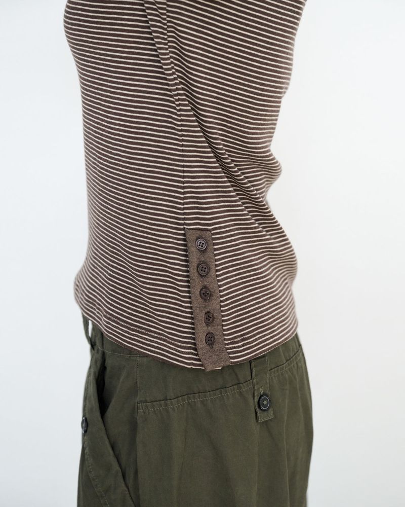 Asymmetric Stripe Henley