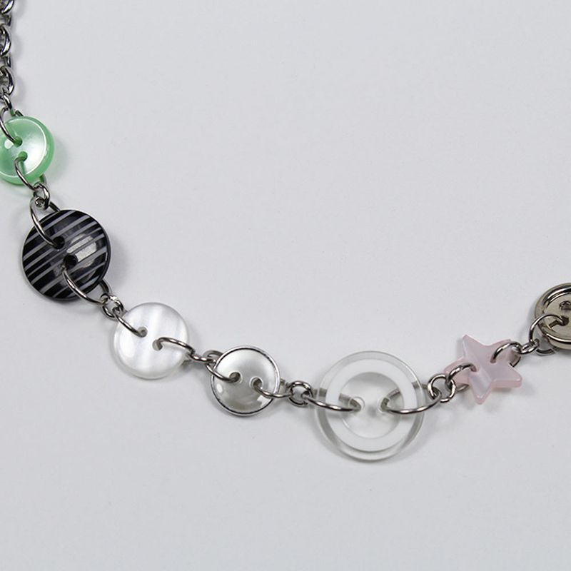 button pieces necklace