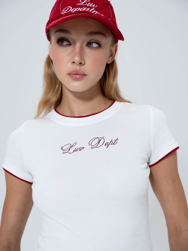 Luv Dept / Rhinestone Luv Dept Baby Tee