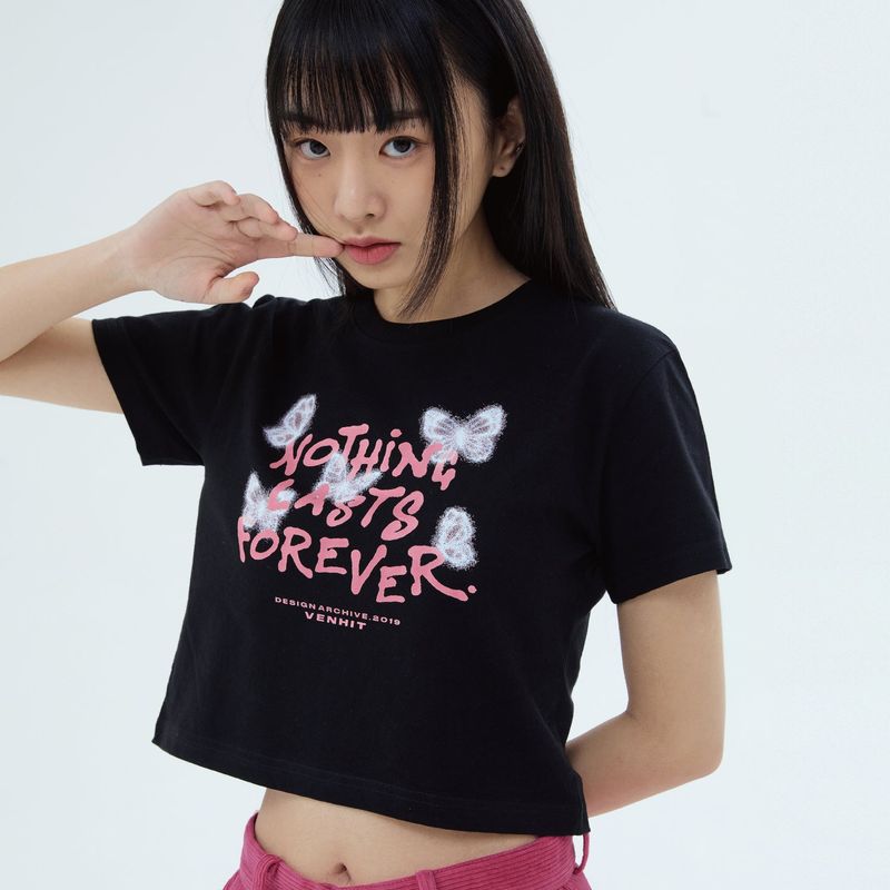 VENHIT（ベンヒット）の「NOTHING CROP T-SHIRT（Tops）」