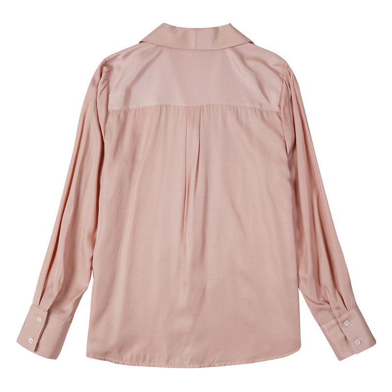 シルキーカラーシャツ / SILKY COLLAR SHIRT_PINK