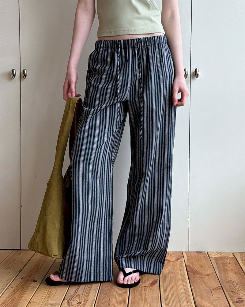 [ORIGINAL] Bound Stripe Wide Pants