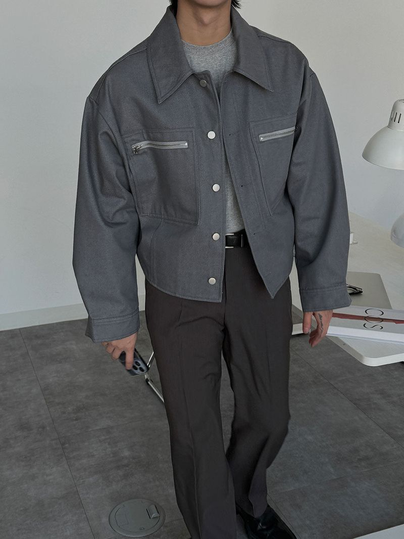 ASCLO Denim Crop Blouson (3color)