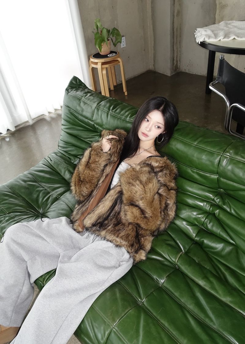Street Hooded Fur Jacket