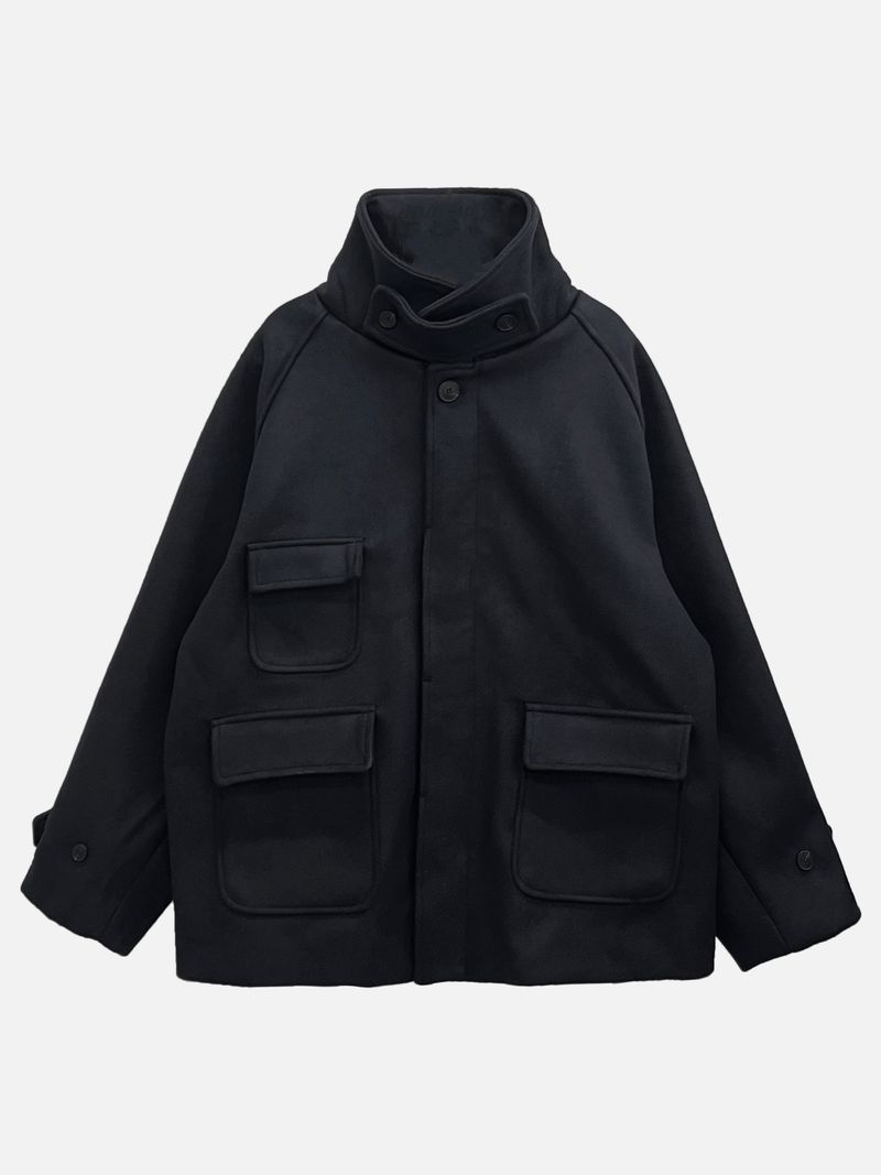 Blended Neck Bijou Line Short Coat (3c)