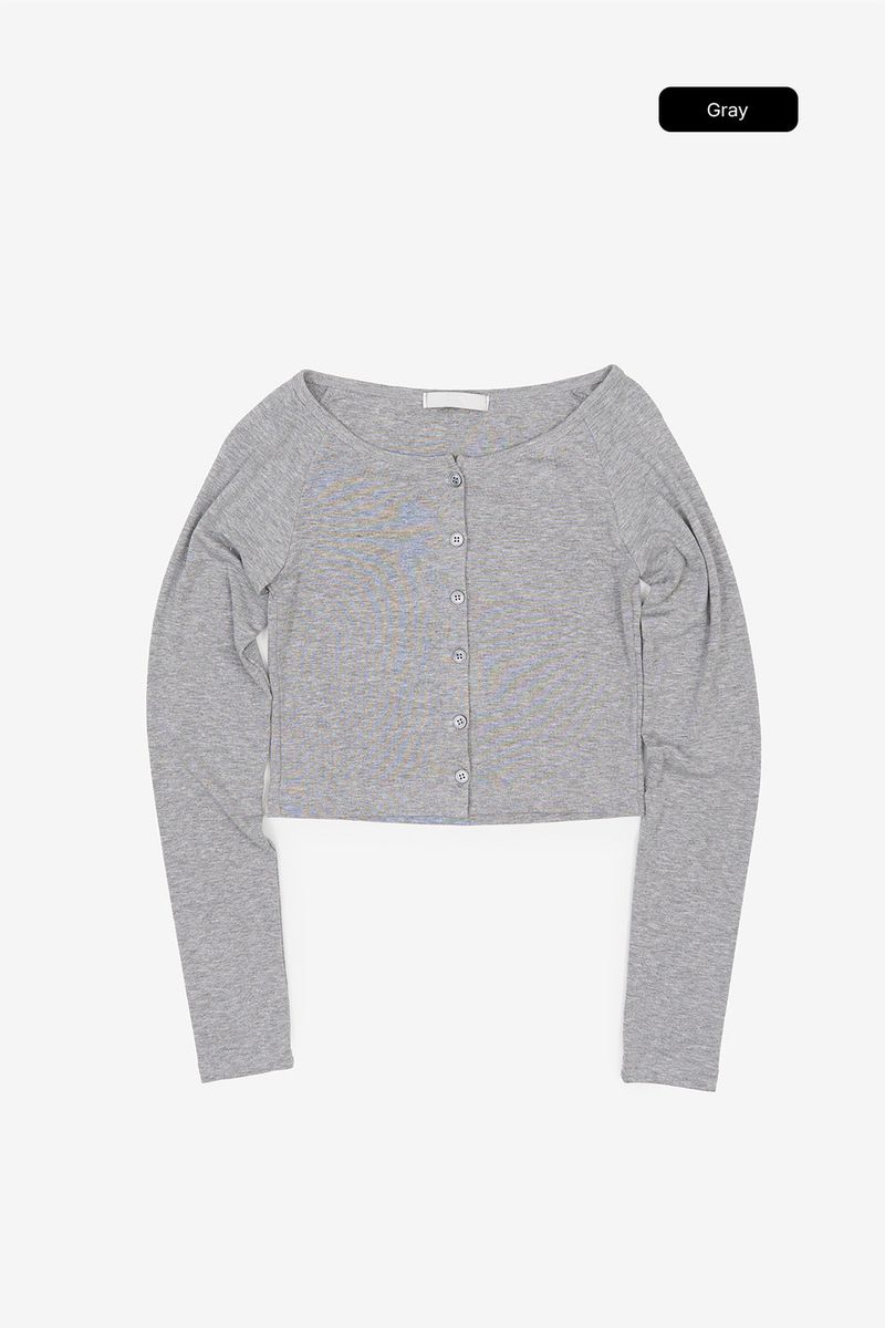 Lorric cropped button tee