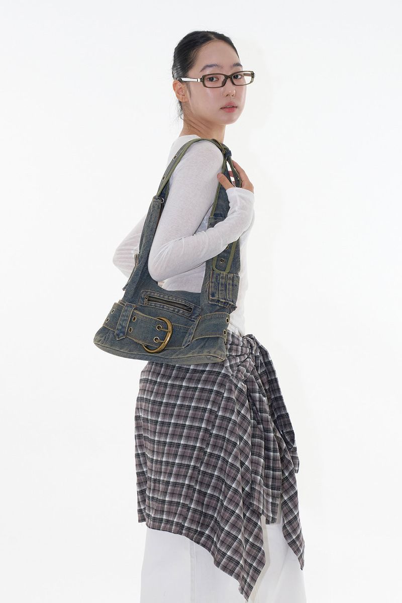 Raucohouse（ラウコハウス）の「Moss denim belt bag（Bags）」