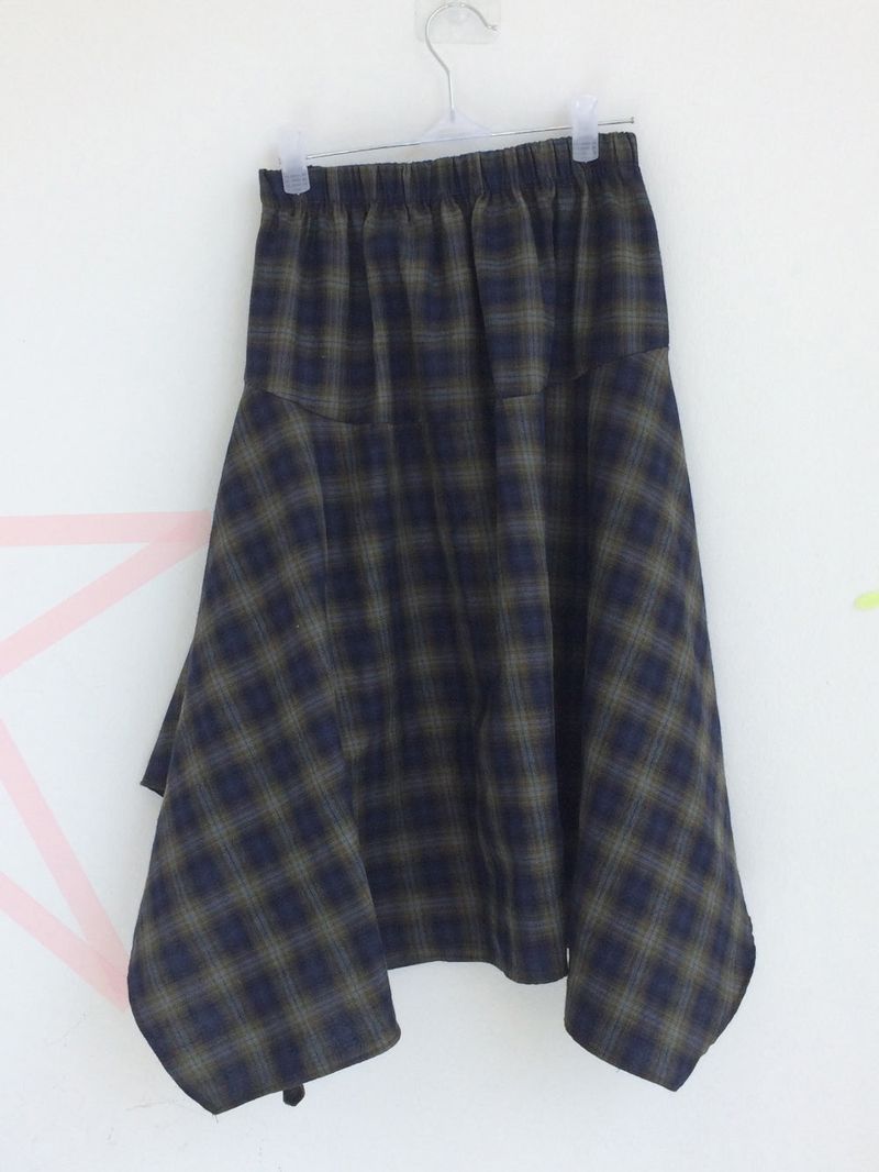 flared checkered skirt
