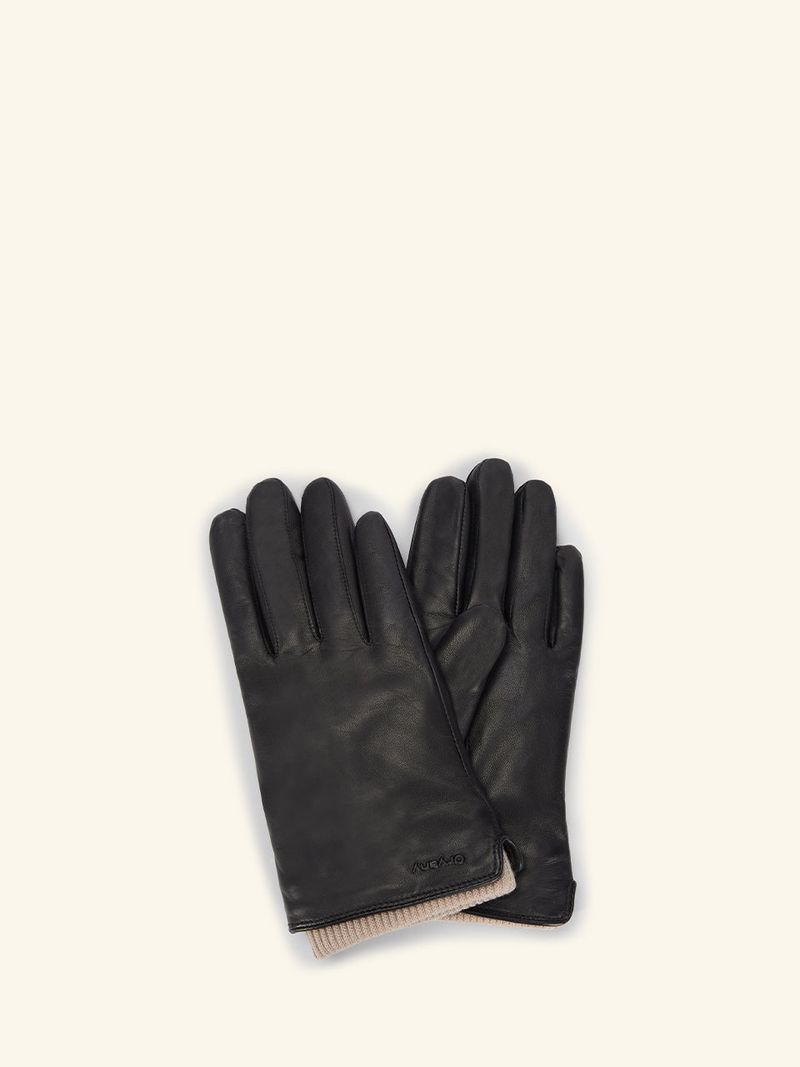 Knit Combi Leather Gloves