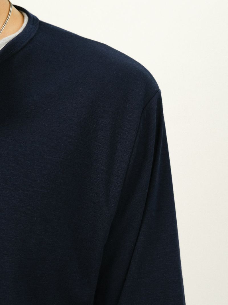 ROR Henry Neck Layered Crop T-shirt