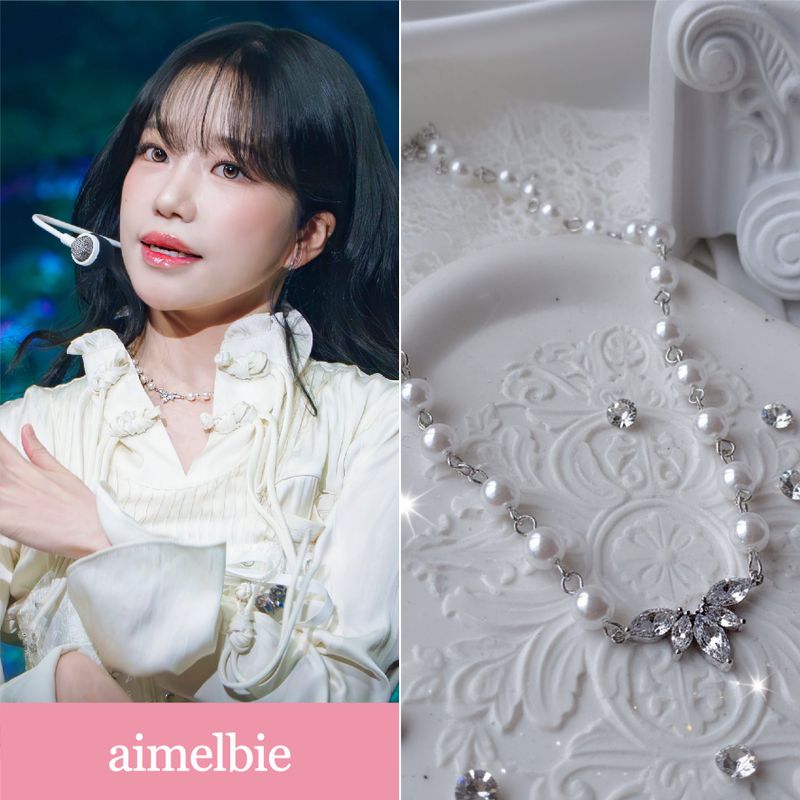 aimelbie（アイメルビー）の「[Jo Yuri Necklace]ヘブンリークリスタルパールチョーカーネックレス - Silver Color（アクセサリー）」