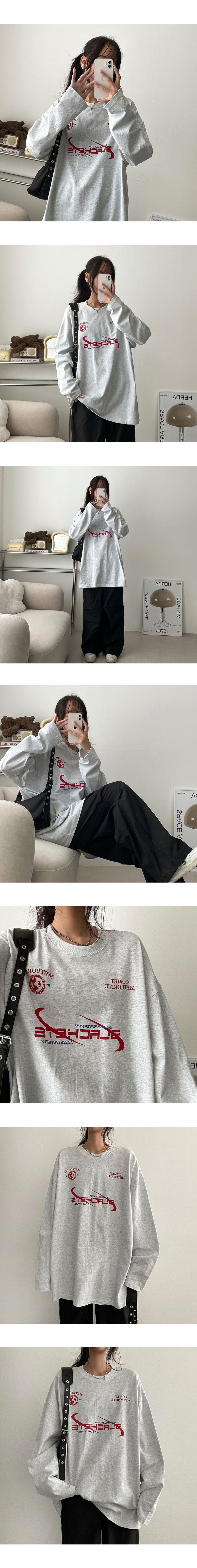 フォーミングボクシーフィットロングスリーブtシャツ