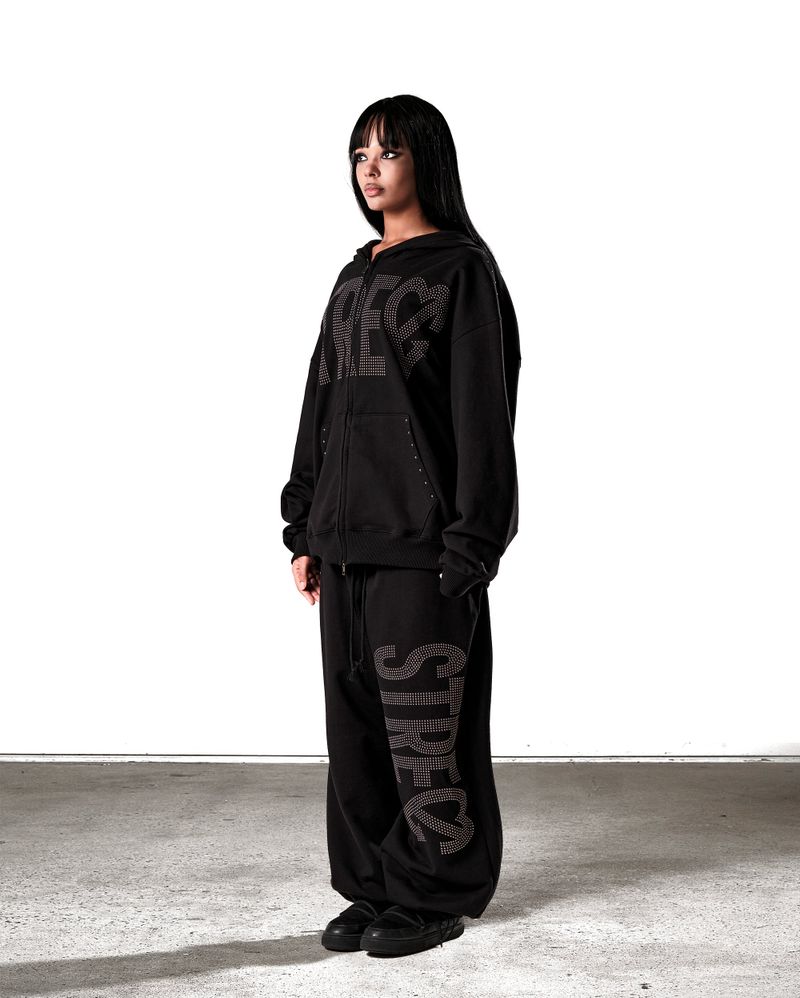 NO STRESS HOTFIX SET SWEATPANTS BLACK
