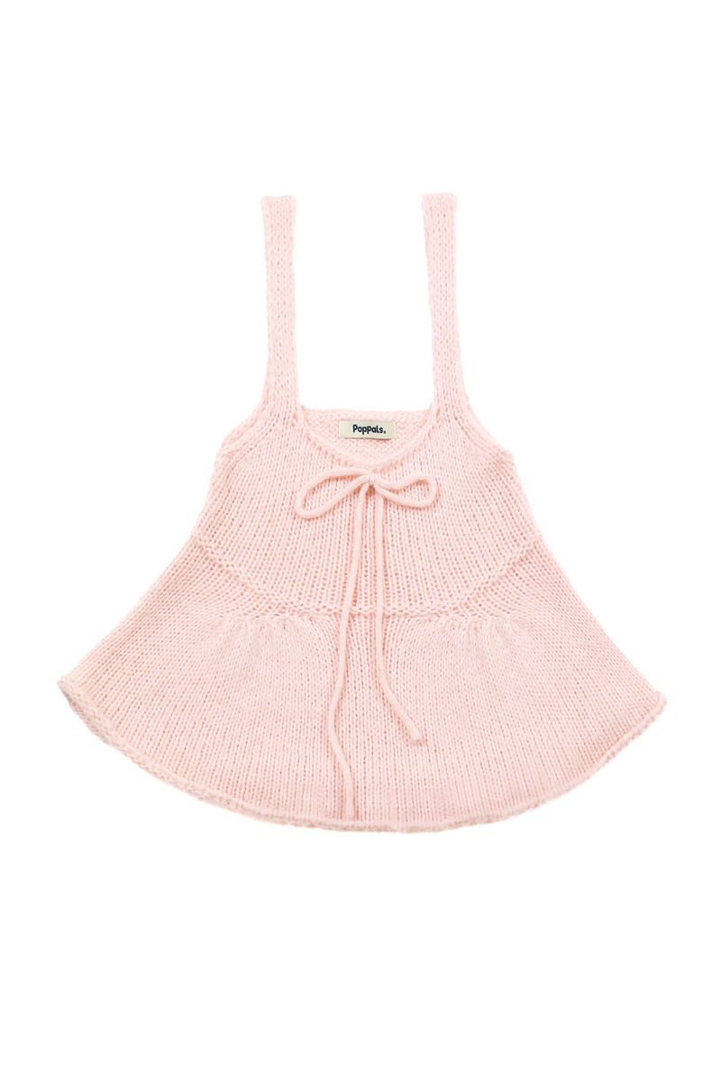 POPPALS（ポップパルズ）の「Ribbon Knit Bustier [Pink]（Tops）」